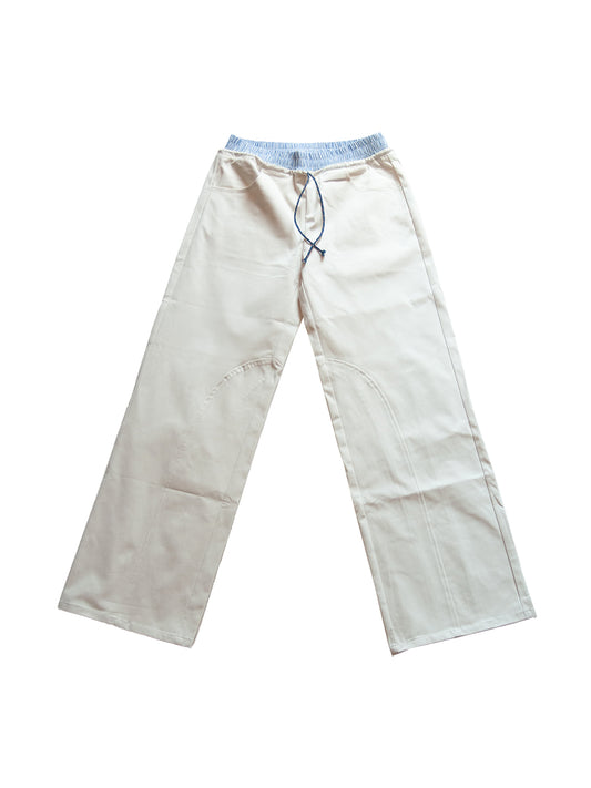 HARLEM TROUSERS IN WHITE COTTON