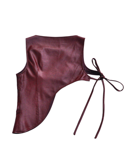 MOJO JOJO TOP IN BORDEAUX LEATHER