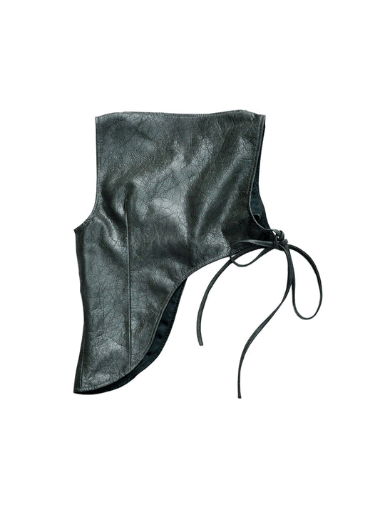 MOJO JOJO TOP IN GREEN LEATHER