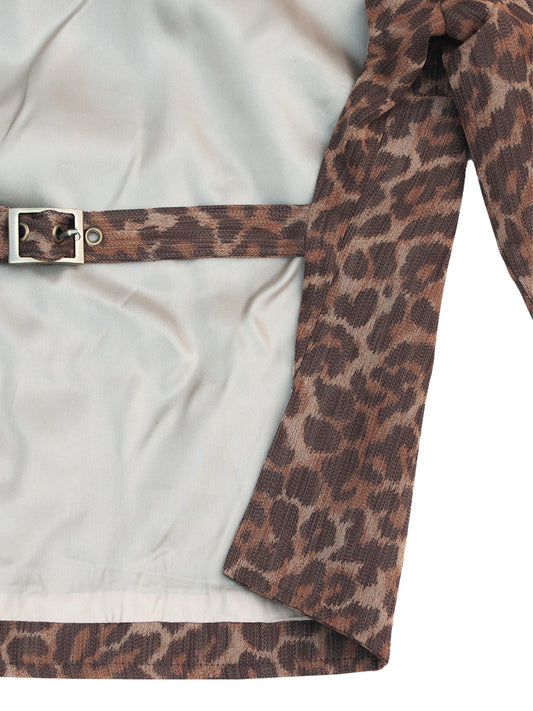 YOSHIDA TOP IN LEOPARD WOOL