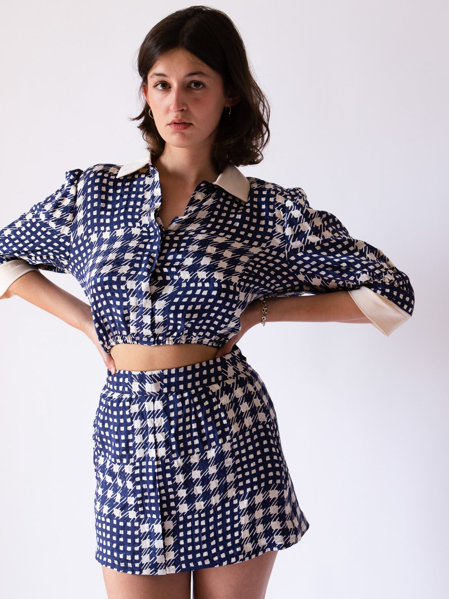 Giglio x Archetipo - 70's Cropped and Printed Shirt