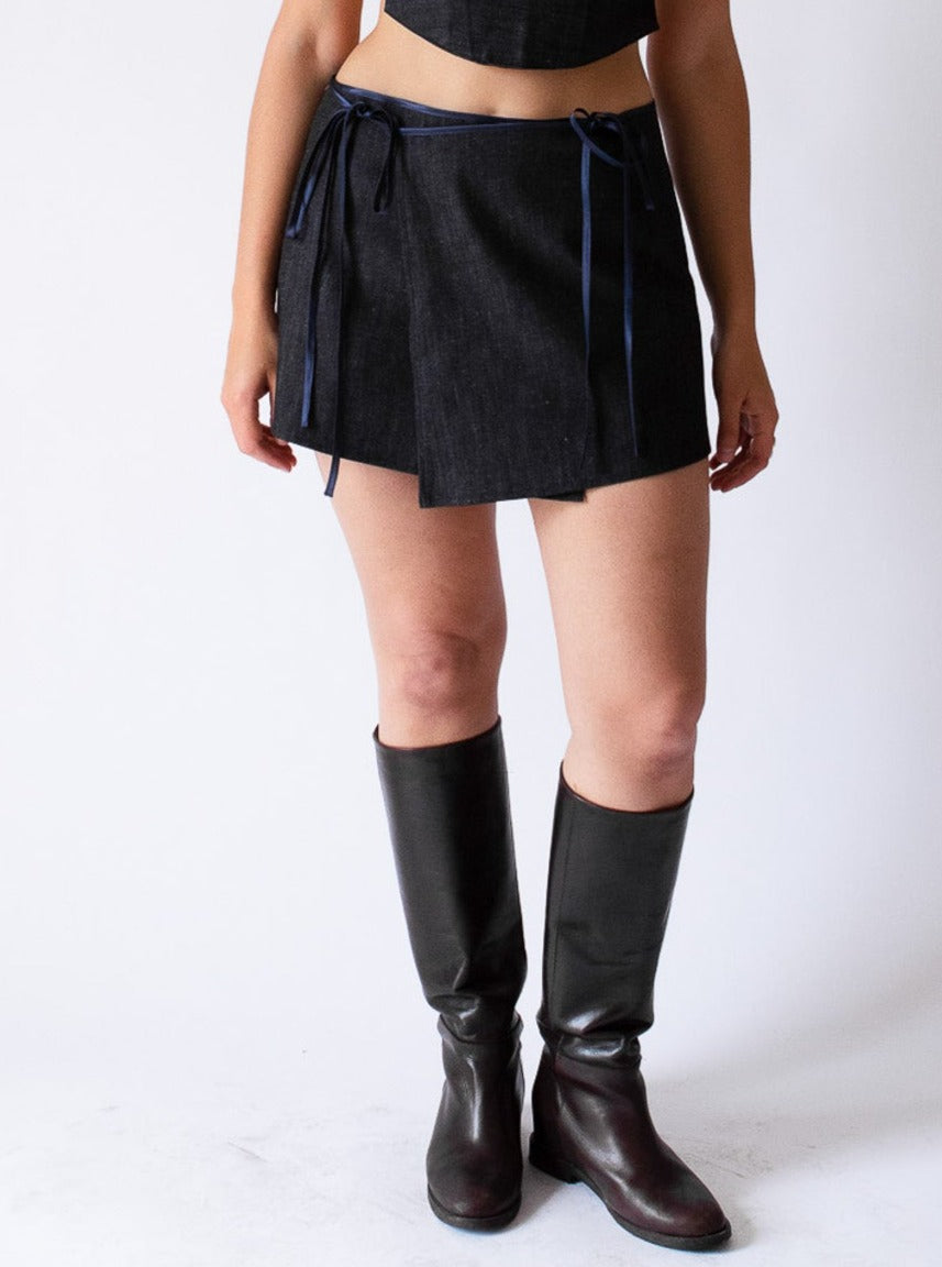 Giglio x Archetipo - Mini Parea Skirt in Denim
