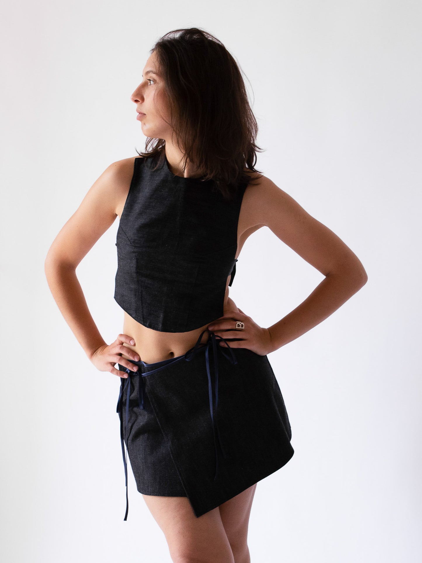 Giglio x Archetipo - Mini Parea Skirt in Denim