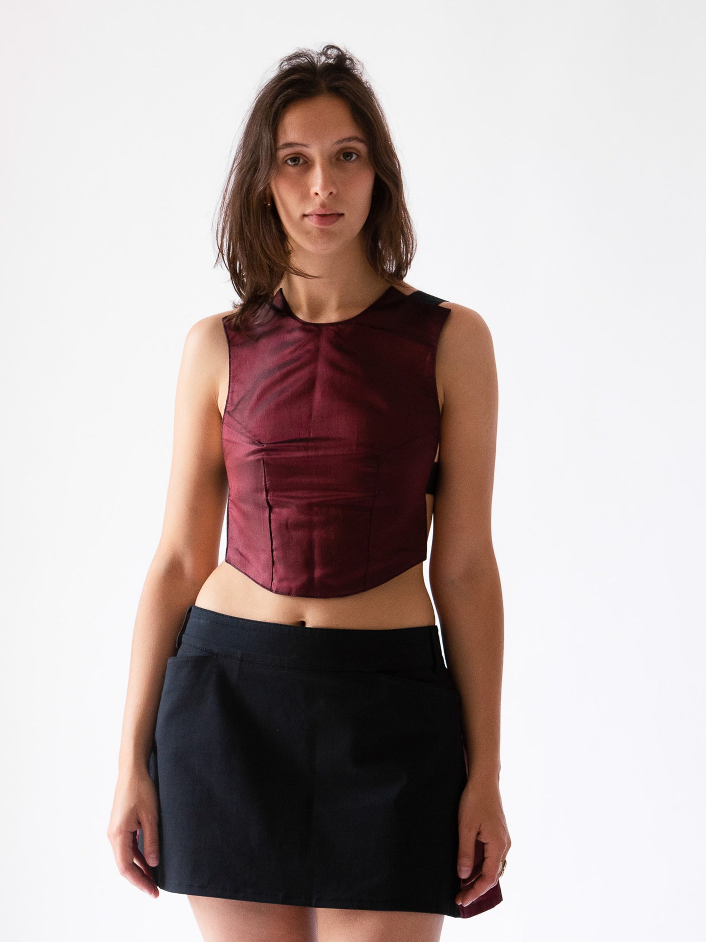 Giglio x Archetipo - Prada Mini Skirt with Silk Triangles