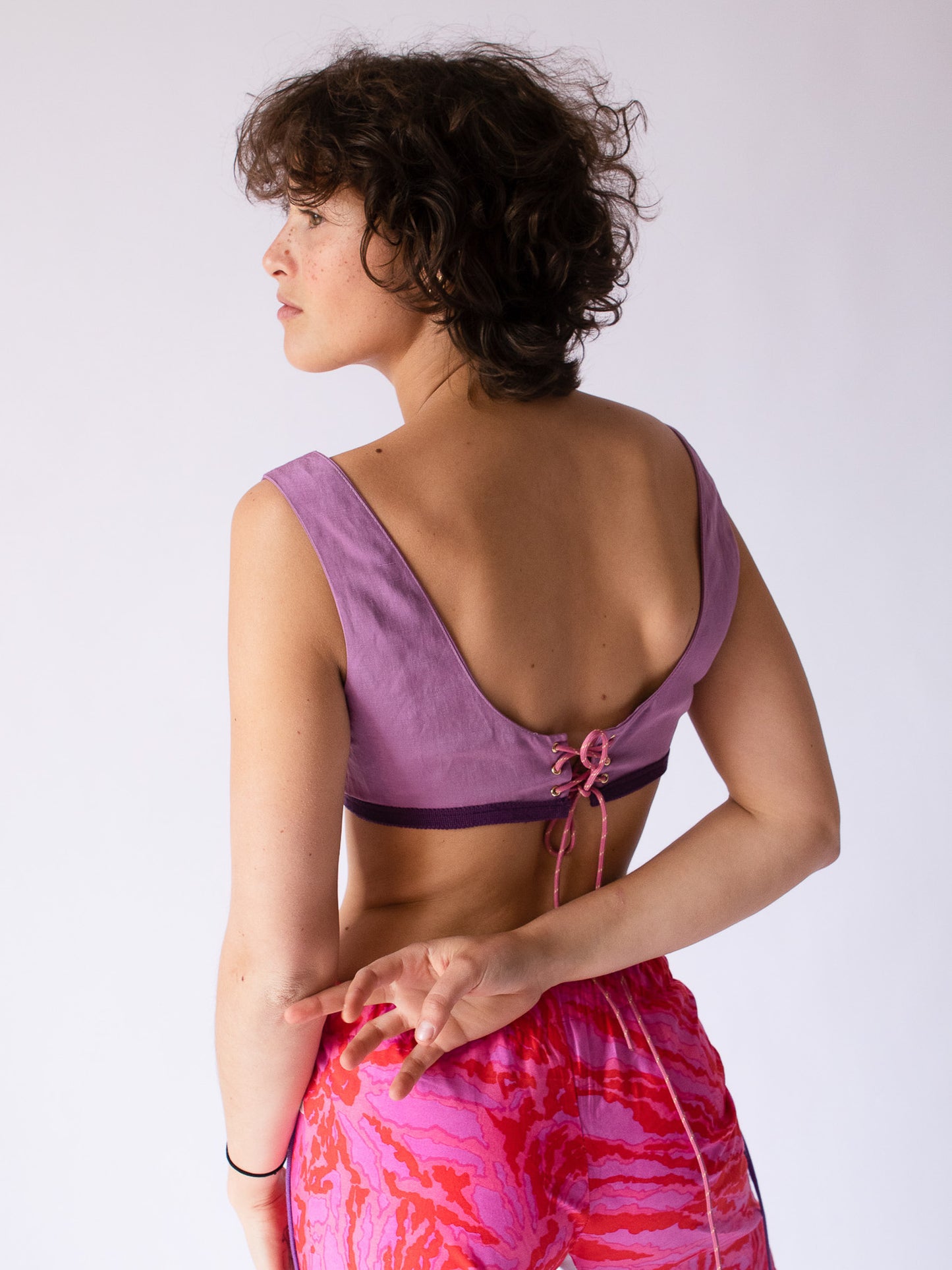 Giglio x Archetipo - Noha Bralette Pink and Levender Cotton