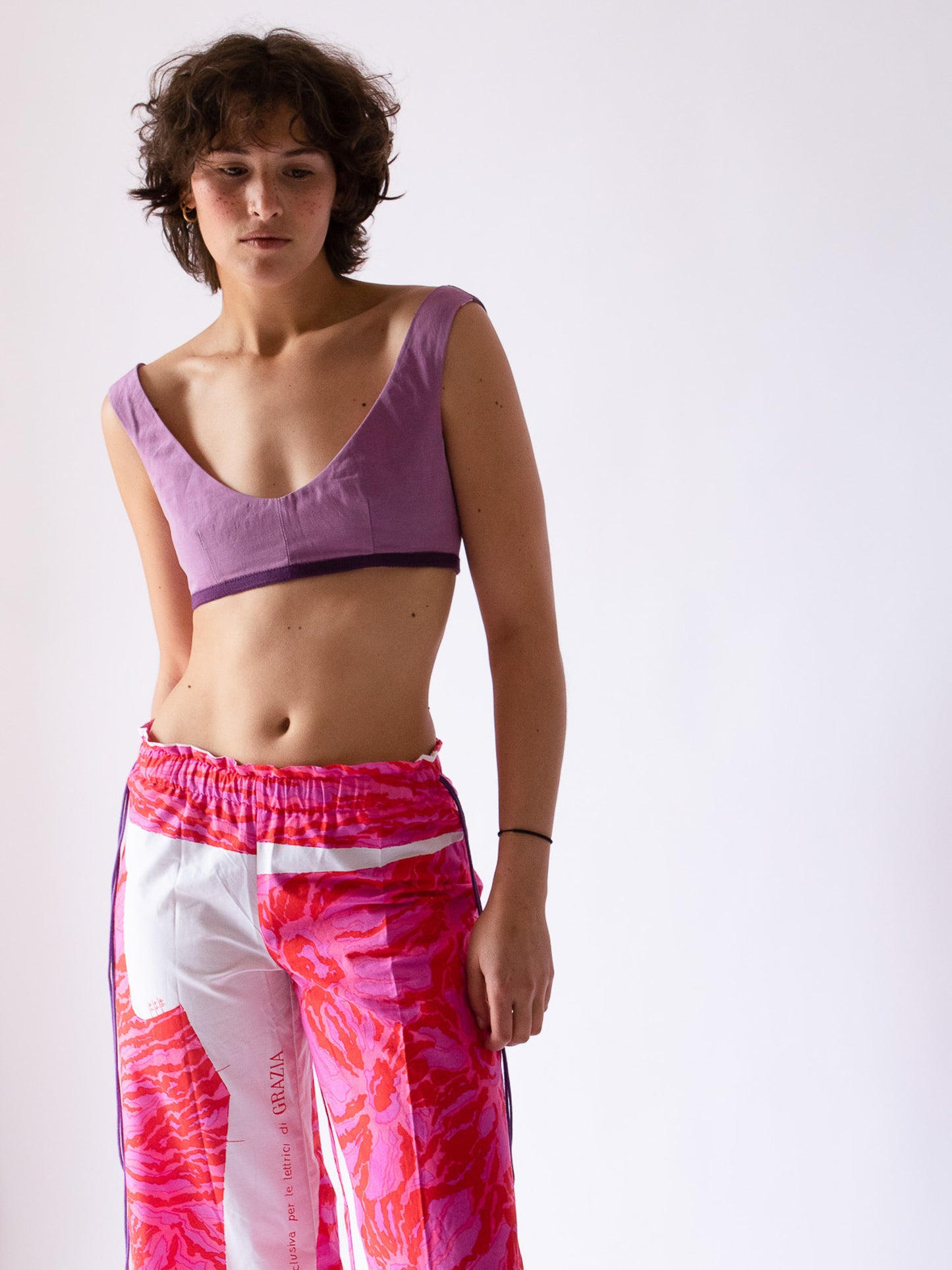 Giglio x Archetipo - Noha Bralette Pink and Levender Cotton