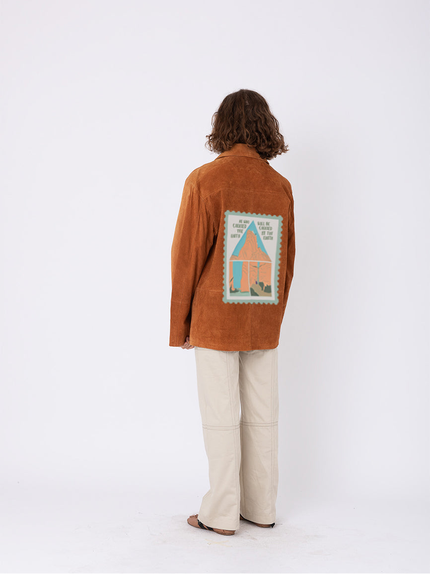 Vintage Suede Jacket w/ The Earth Stamp