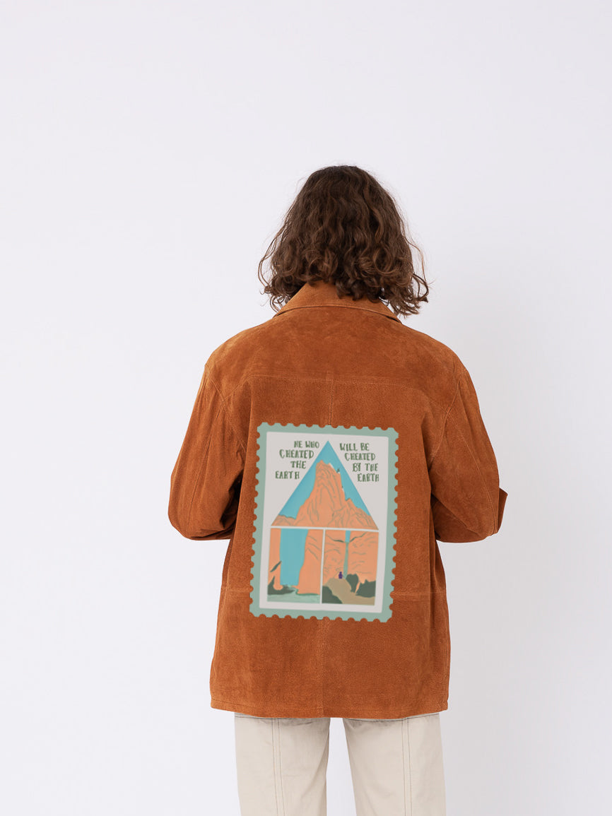 Vintage Suede Jacket w/ The Earth Stamp