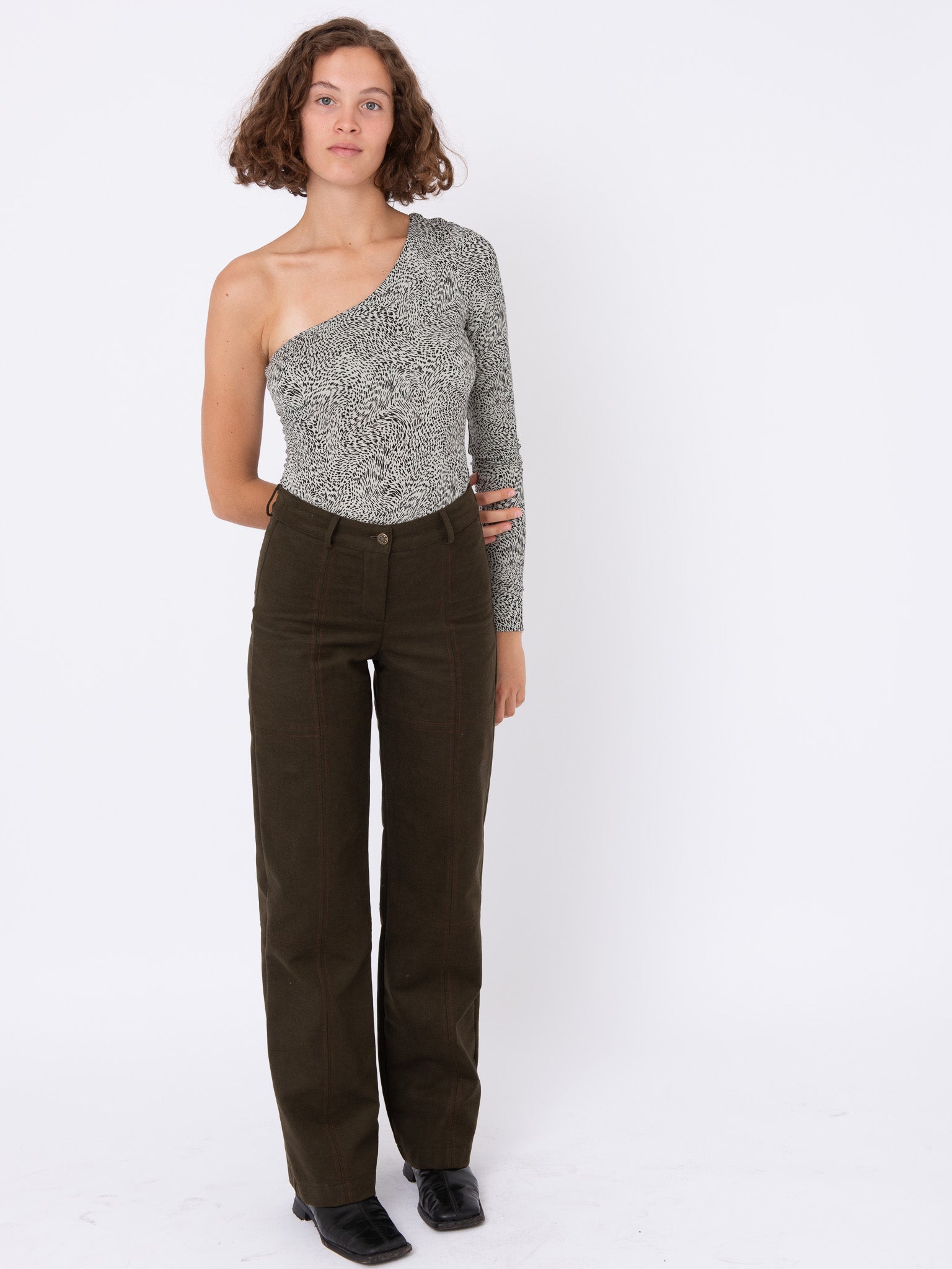 Bamboo Trousers, front view, straight pants, unique, regular fit