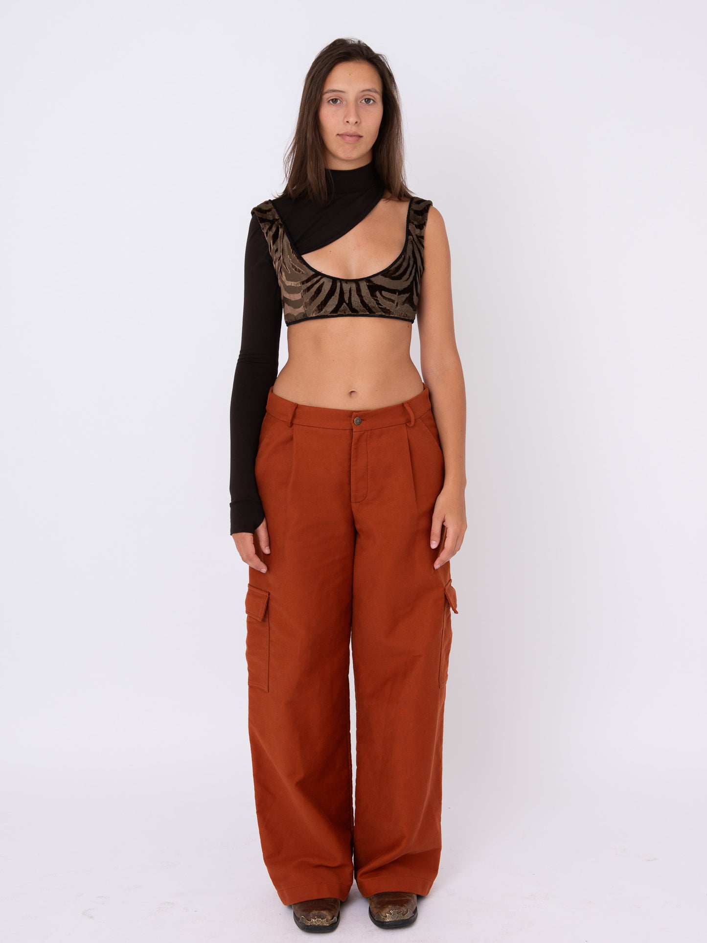 Noha Bralette in Tiger Velvet