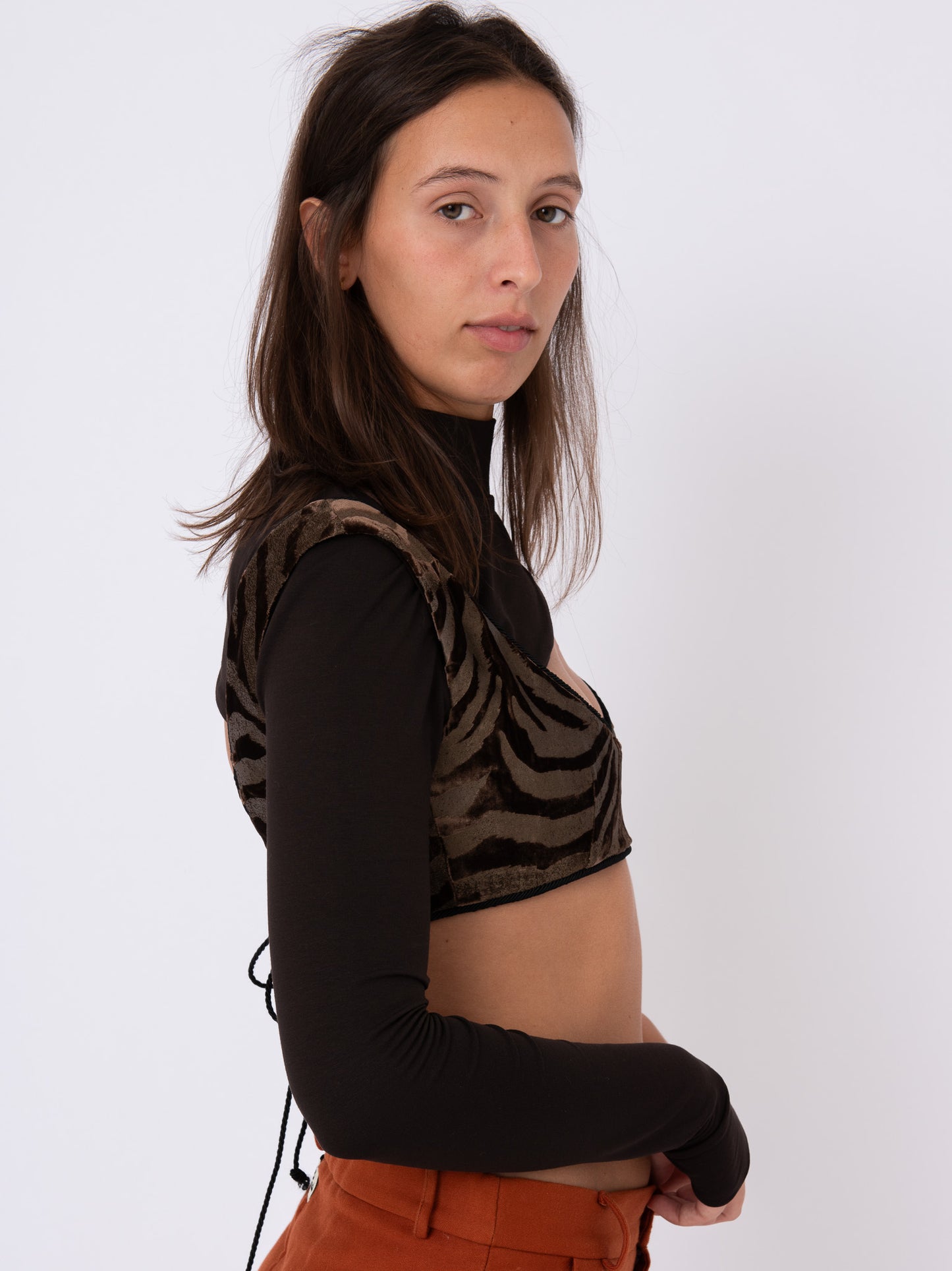 Noha Bralette in Tiger Velvet