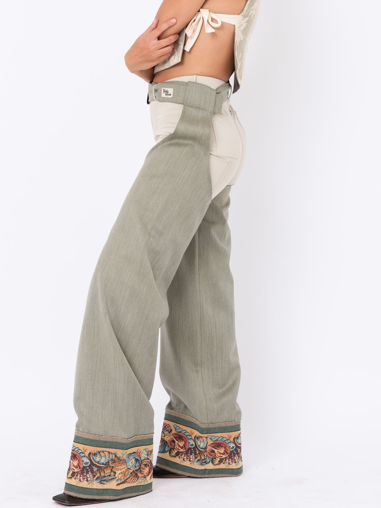 Lakota Chaps in Sage Green Wool