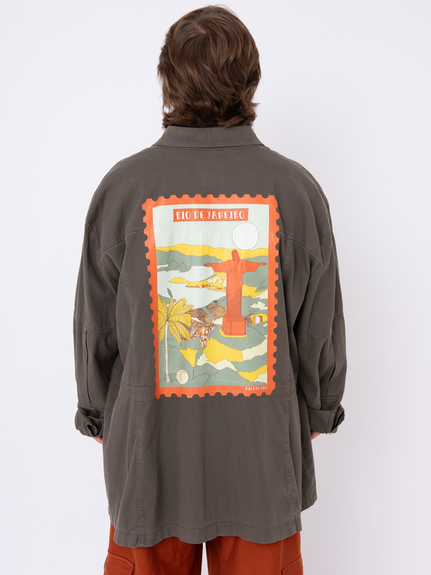 Vintage Military Jacket w/ Rio de Janeiro Stamp