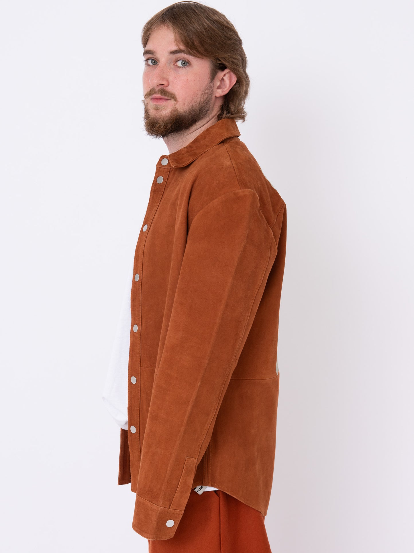 Vintage Suede Shirt w/ Geisha Stamp