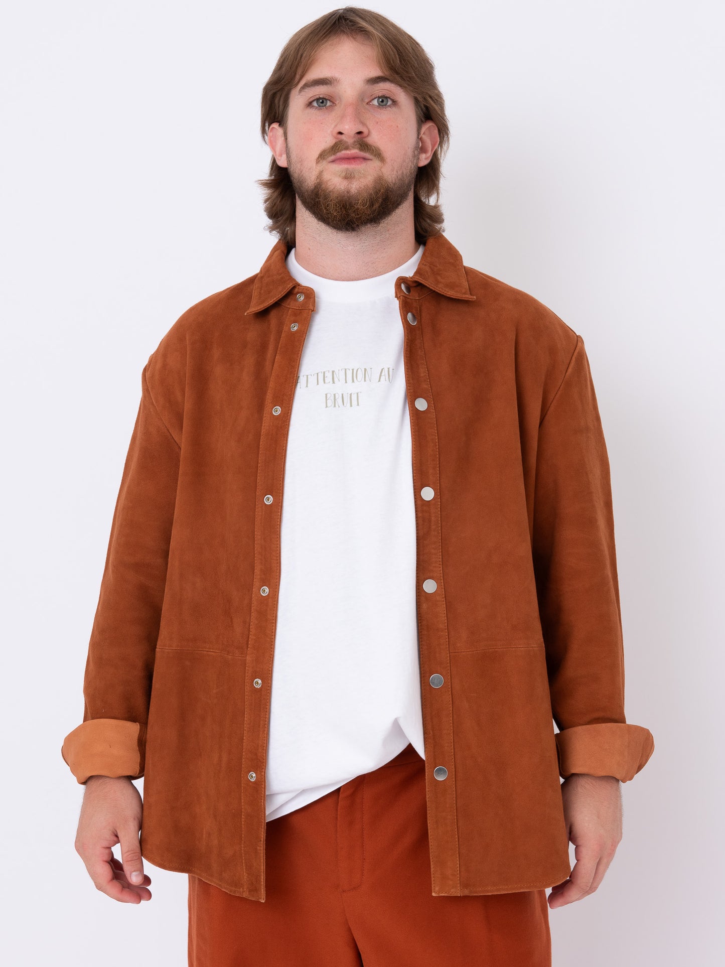 Vintage Suede Shirt w/ Geisha Stamp