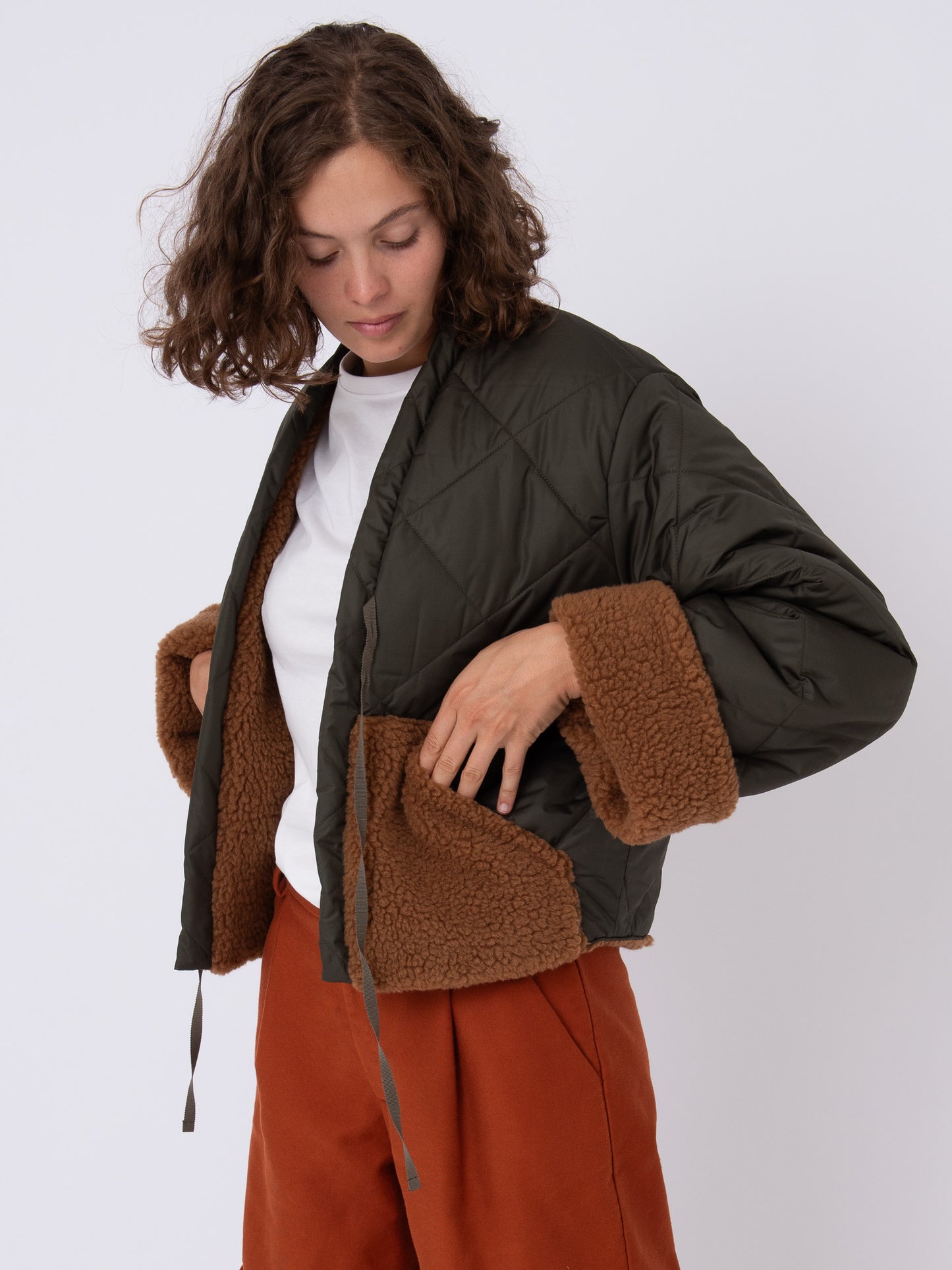 Bomber, front view, padded, double-face, unisex