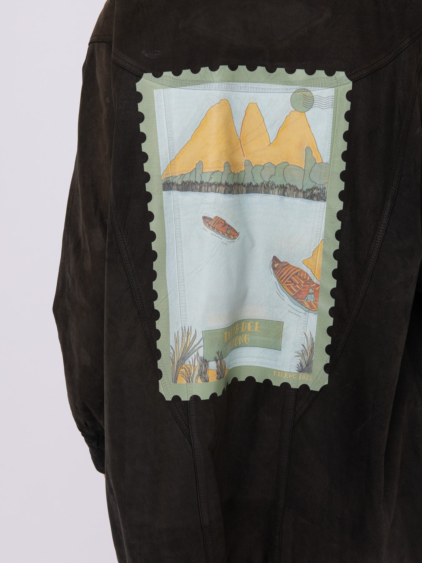 Vintage Leather Jacket w/ Mekong Stamp