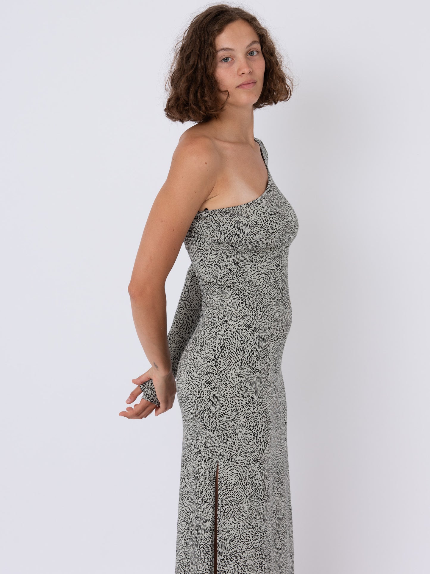 Giselle Dress in Spotted Jersey