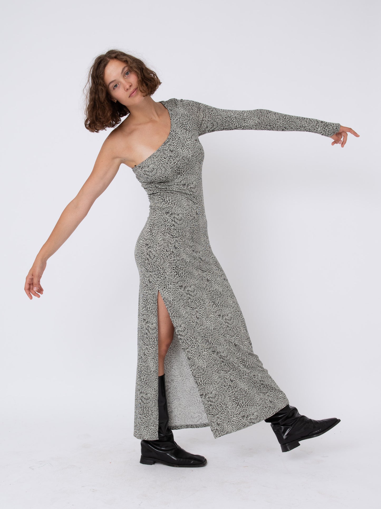 Giselle Dress in Spotted Jersey