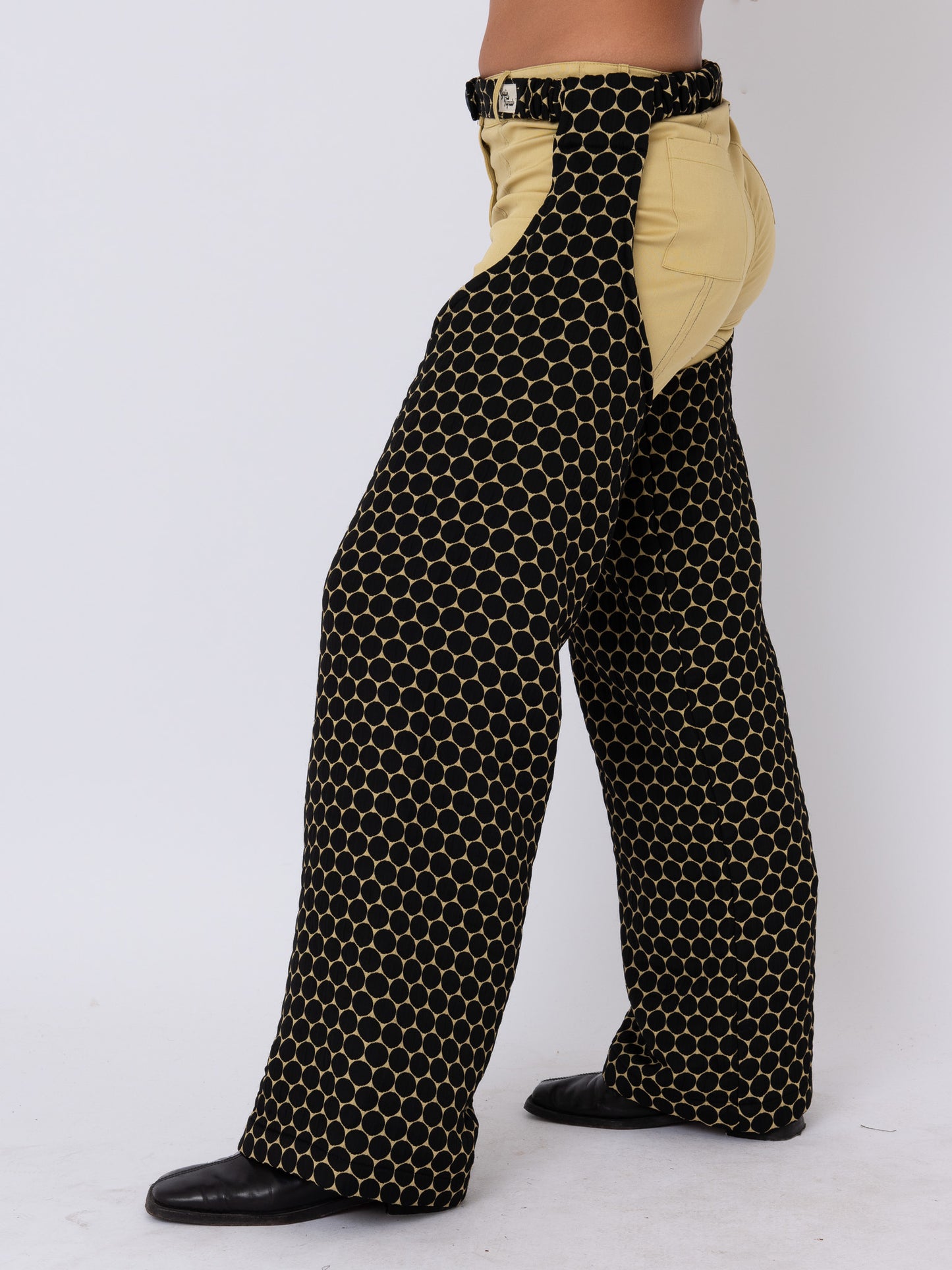 Lakota Chaps in Spotted Black Fabric