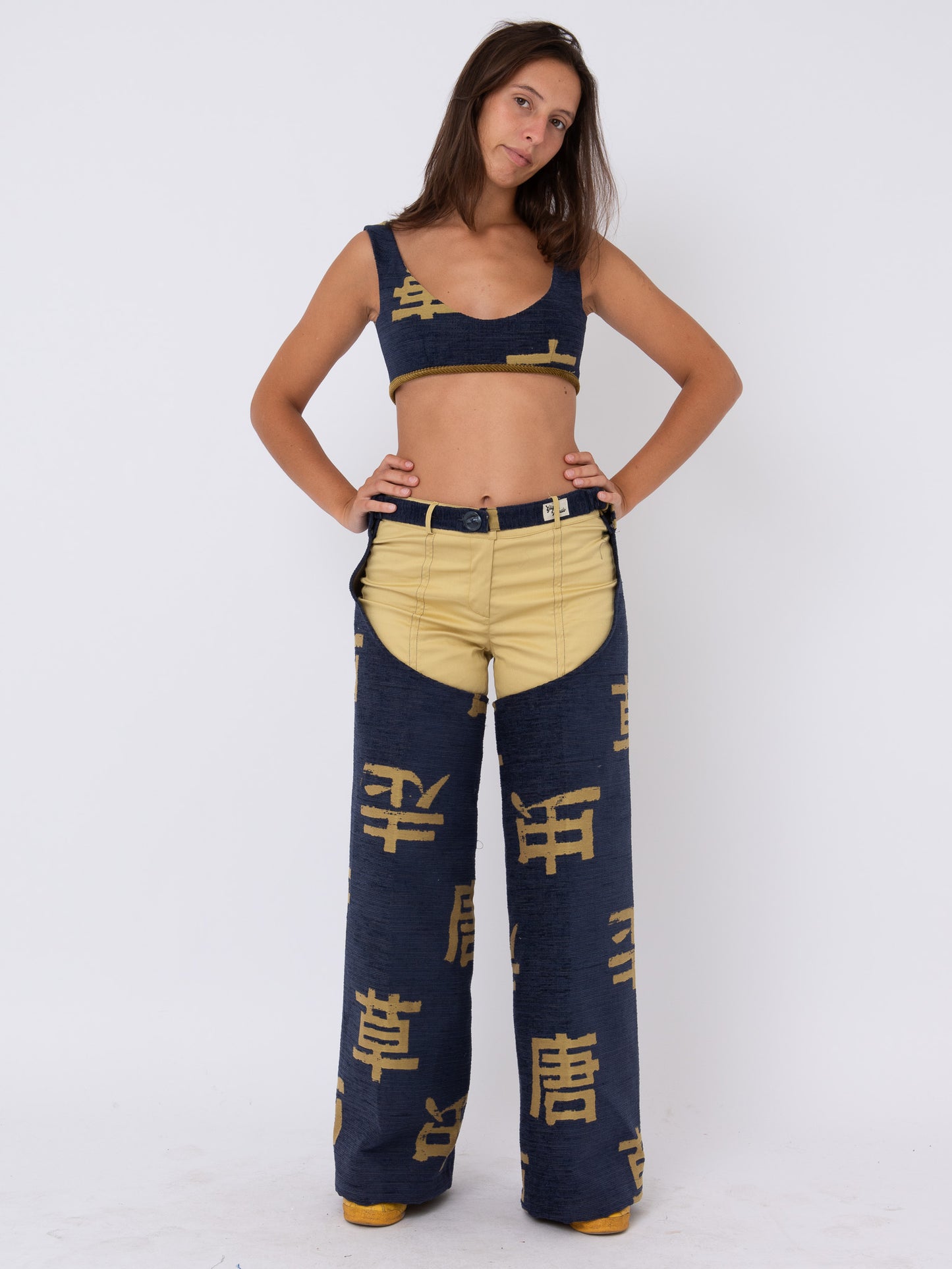 Lakota Chaps in Blue Jacquard