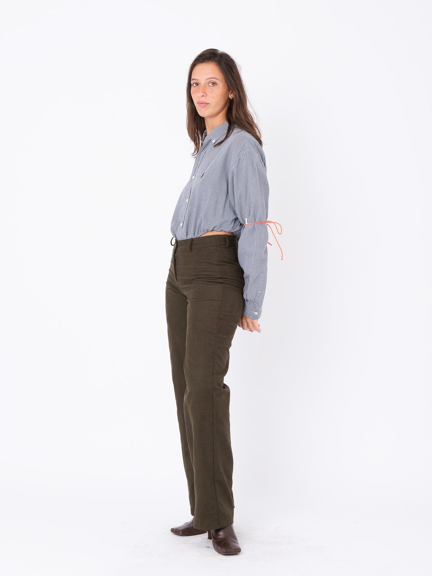 Body Shirt in Blue Checked Cotton 2