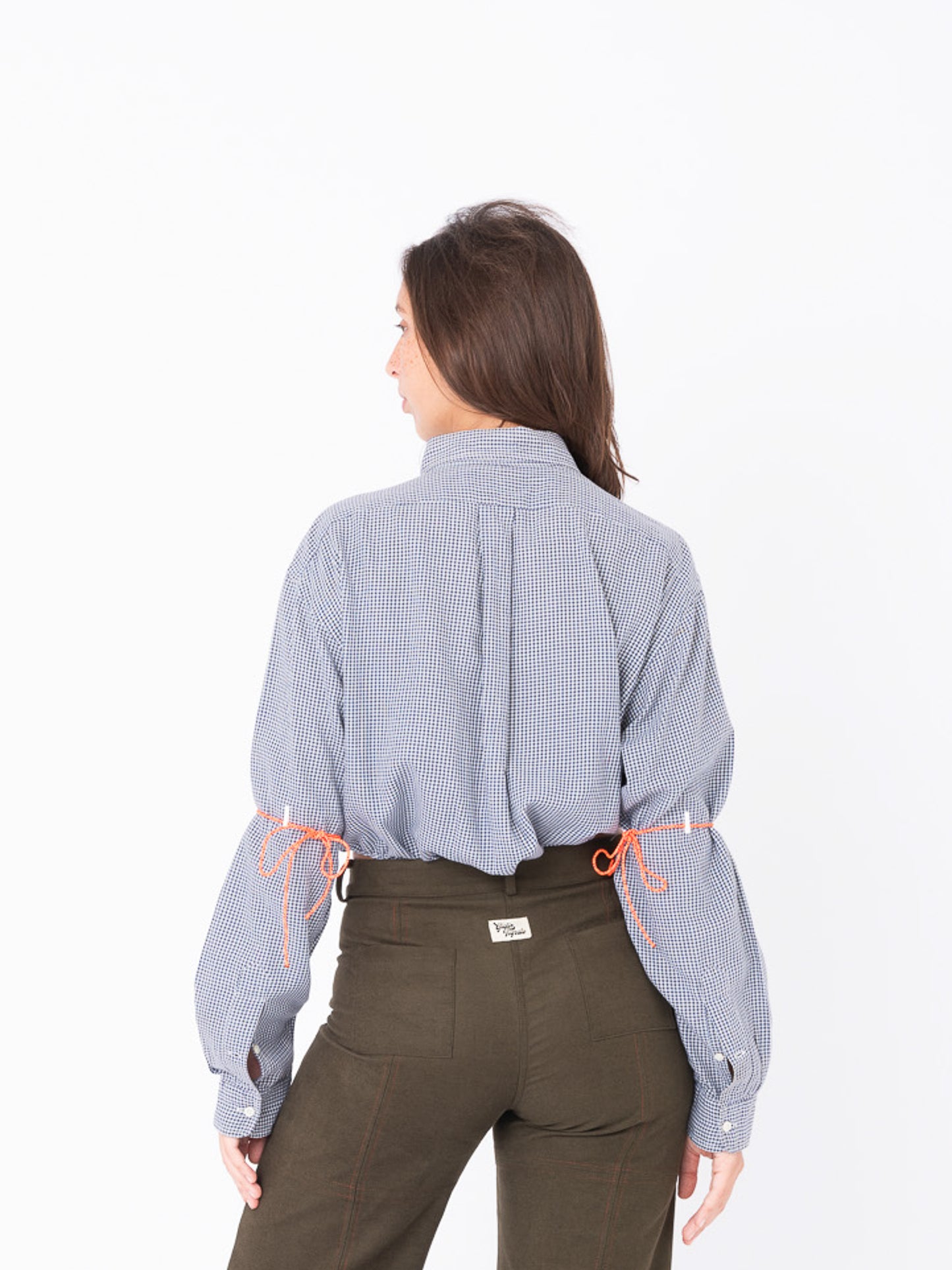 Body Shirt in Blue Checked Cotton 2