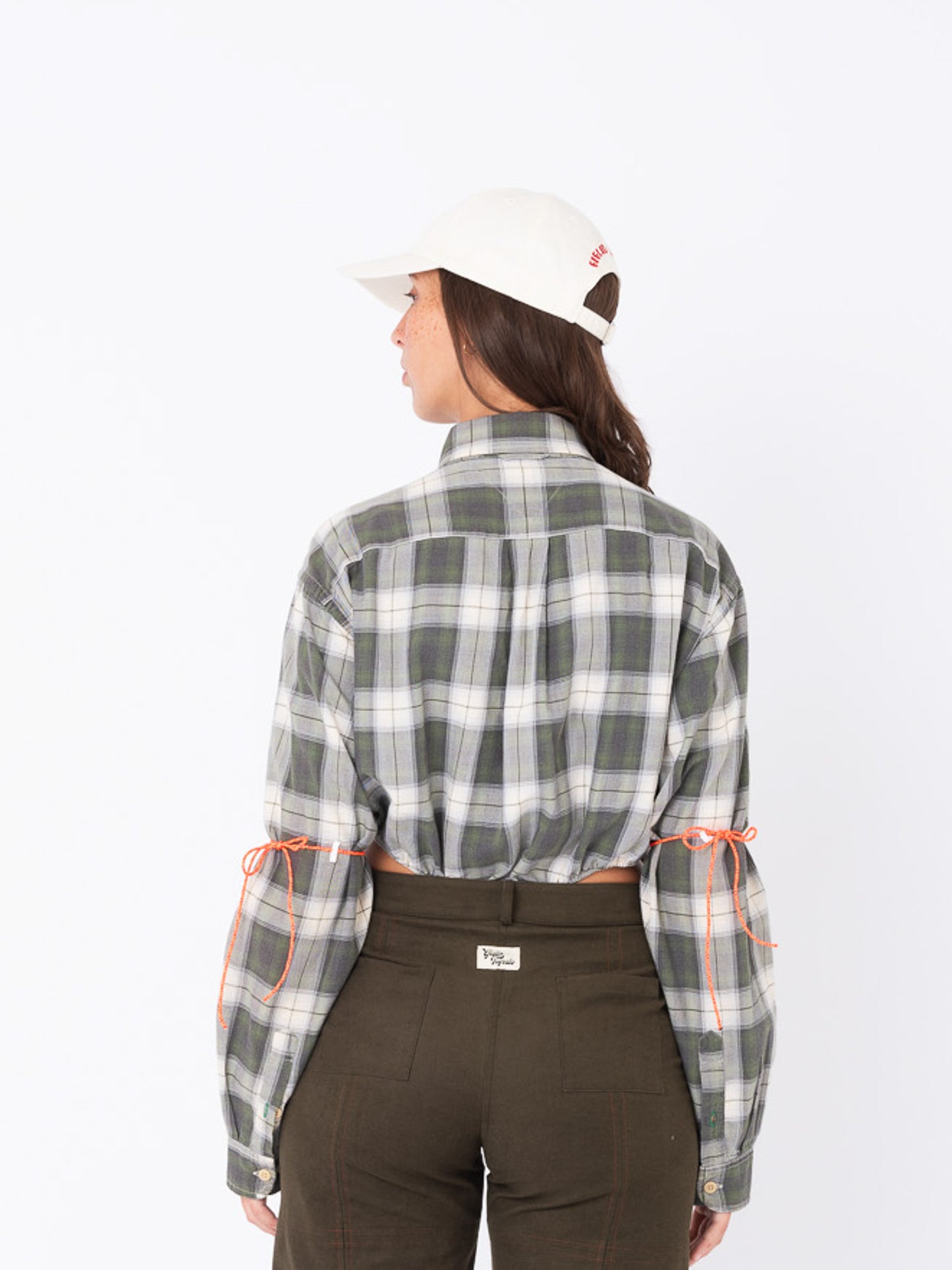 Body Shirt in Green Chequered Cotton