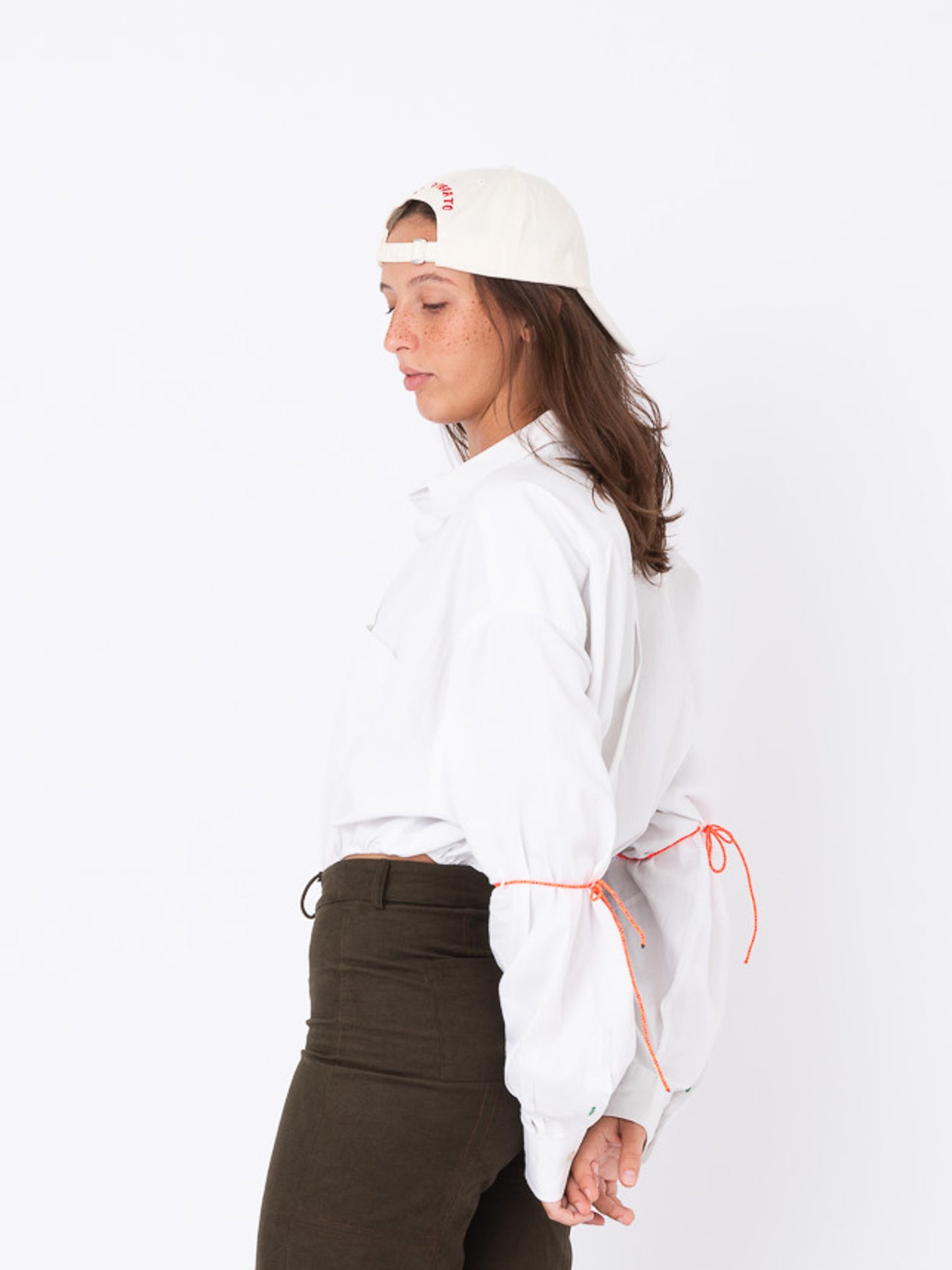 Body Shirt in White Cotton