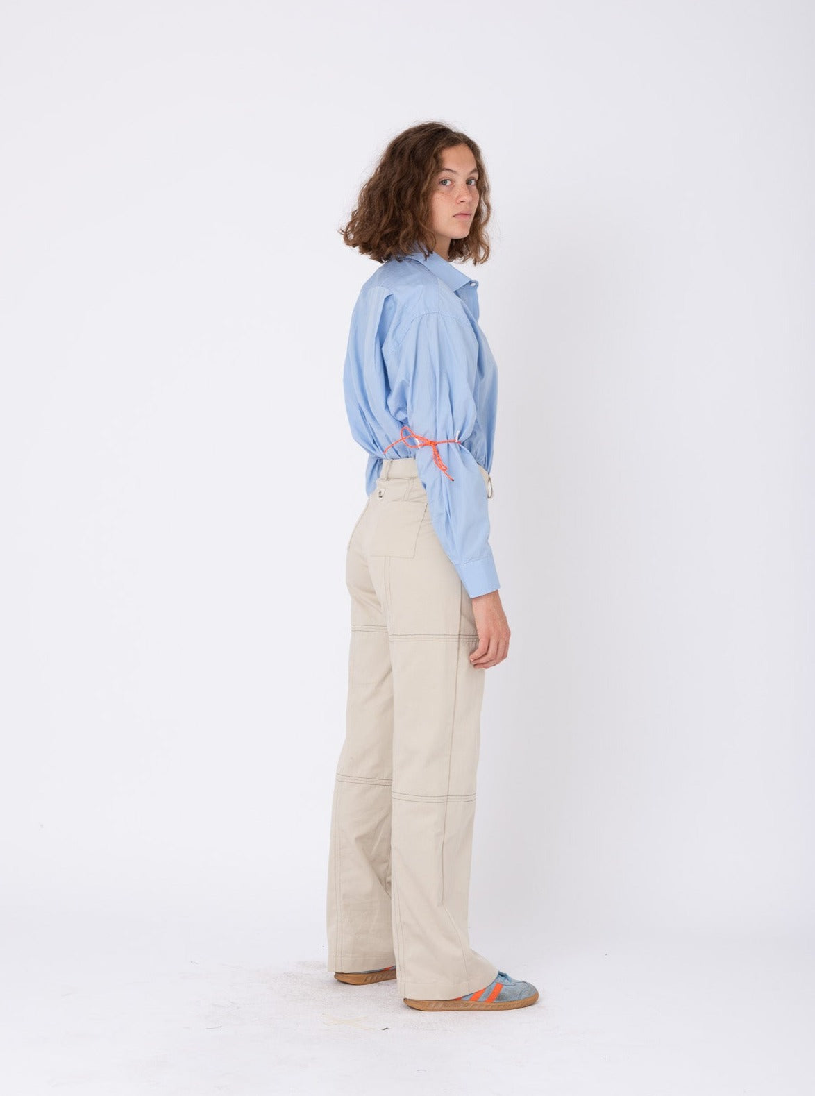 Body Shirt in Light Blue Cotton
