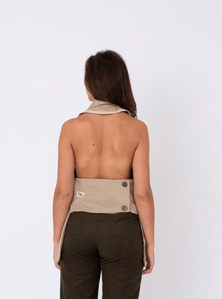 Lolita Blazer in Beige Cotton