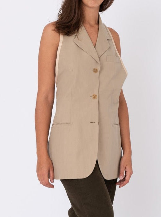 Lolita Blazer in Beige Cotton