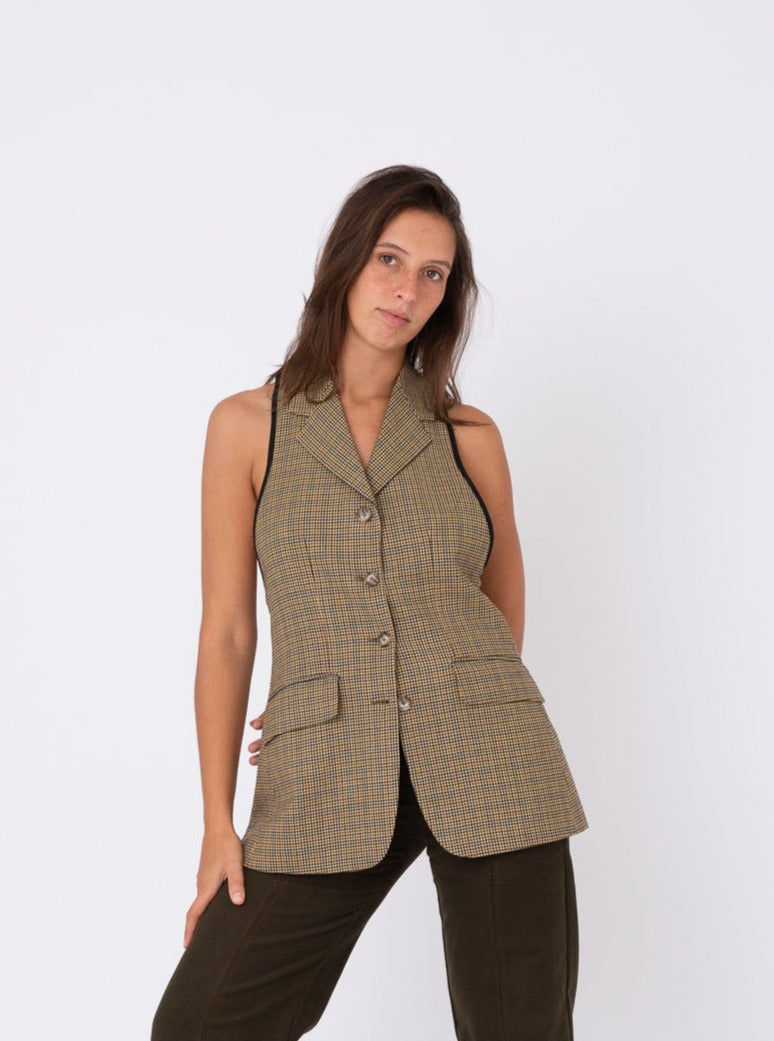 Lolita Blazer in Checked Wool