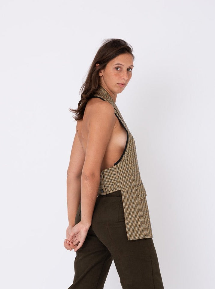 Lolita Blazer in Checked Wool