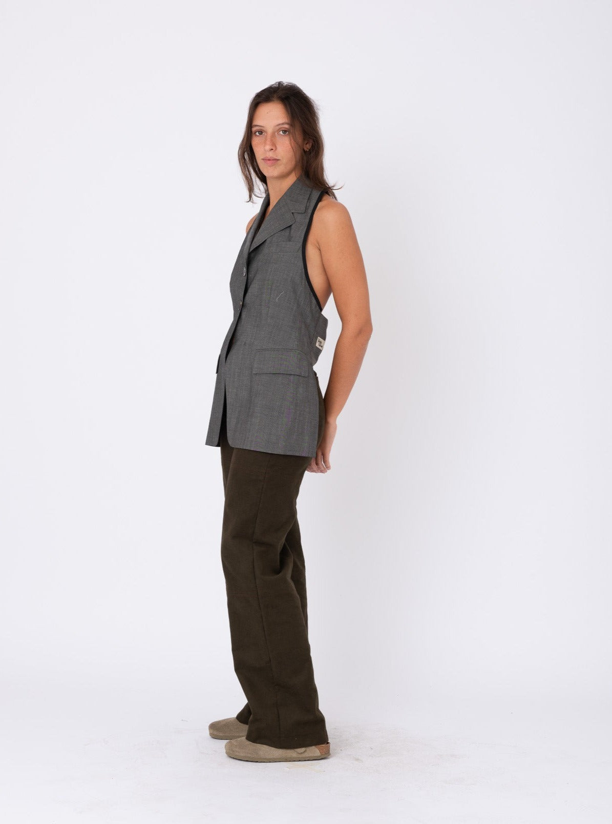 Lolita Blazer in Grey Wool