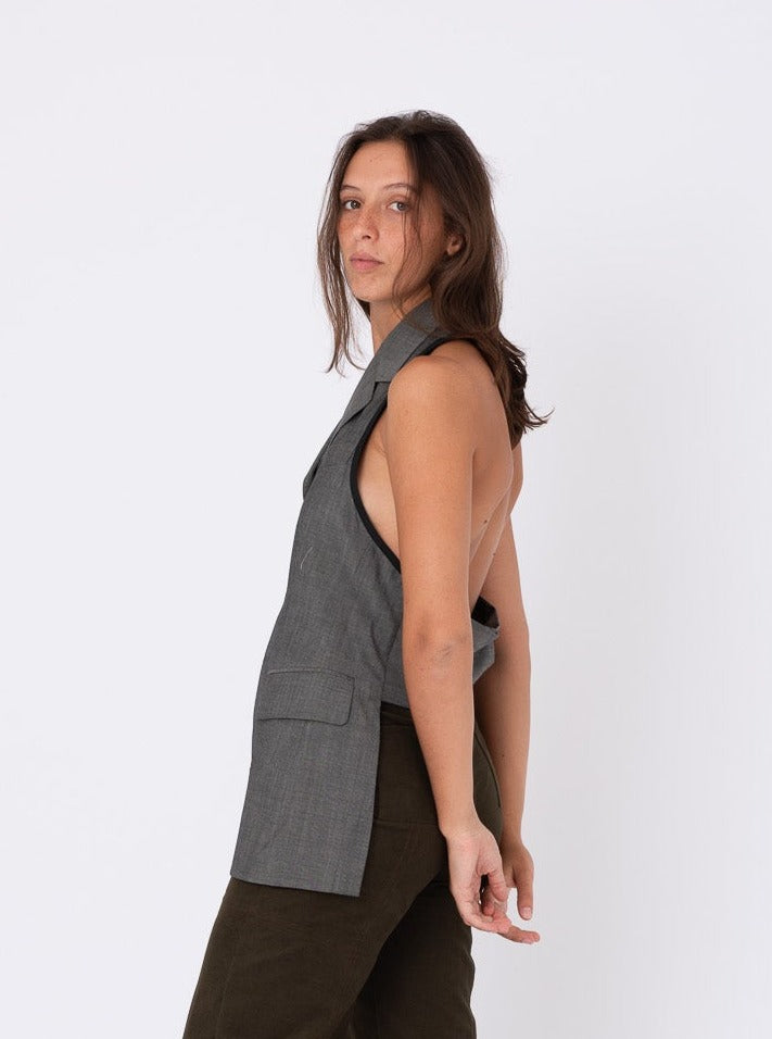 Lolita Blazer in Grey Wool