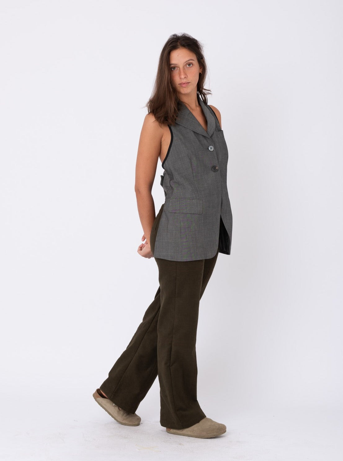 Lolita Blazer in Grey Wool