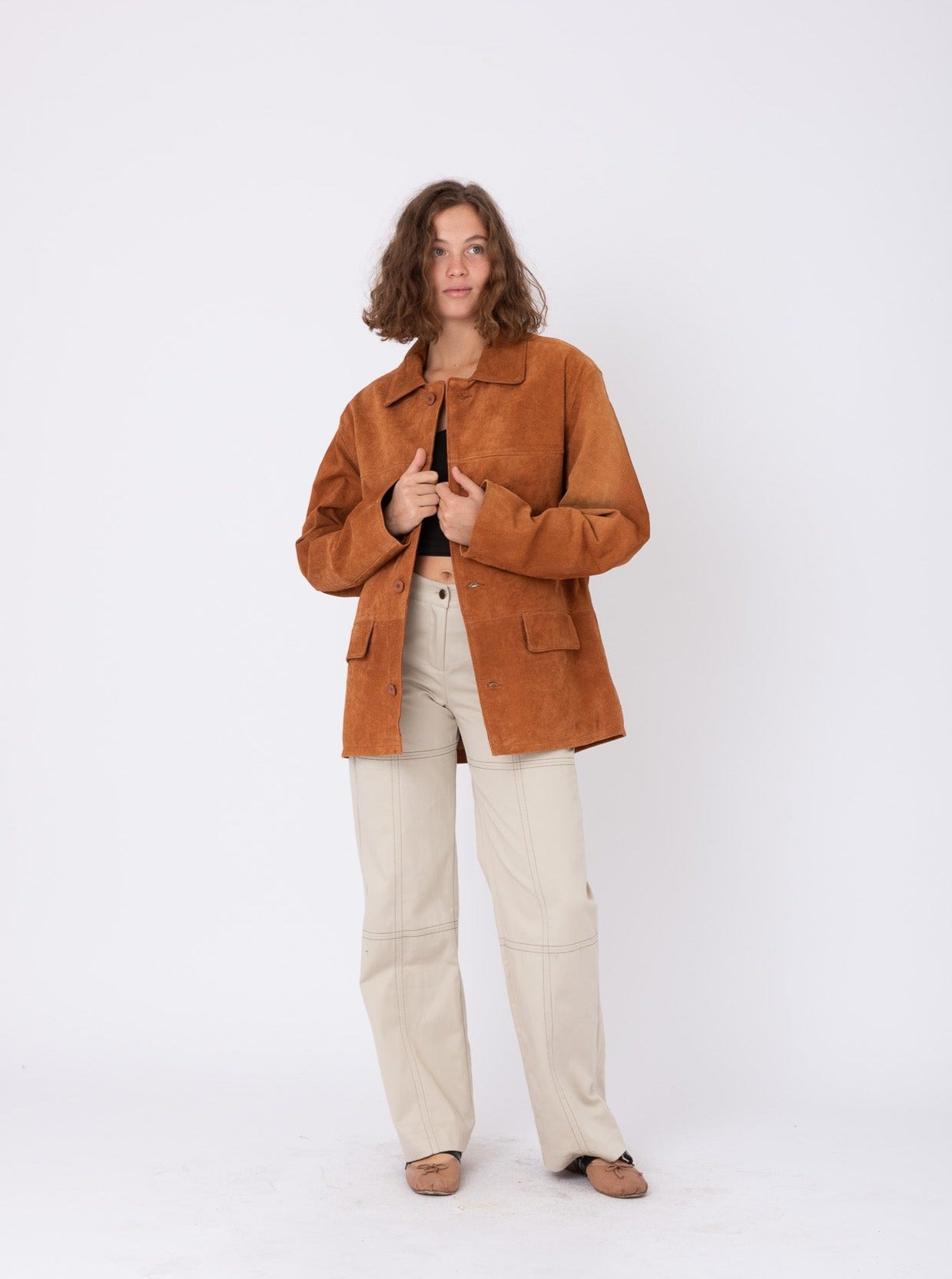 Vintage Suede Jacket w/ The Tiger Stamp