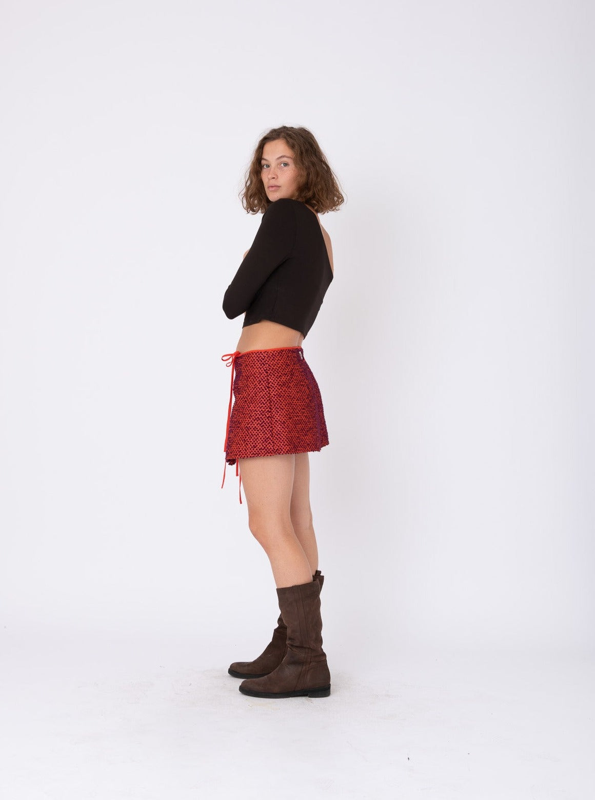 Parea Mini Skirt in Orange