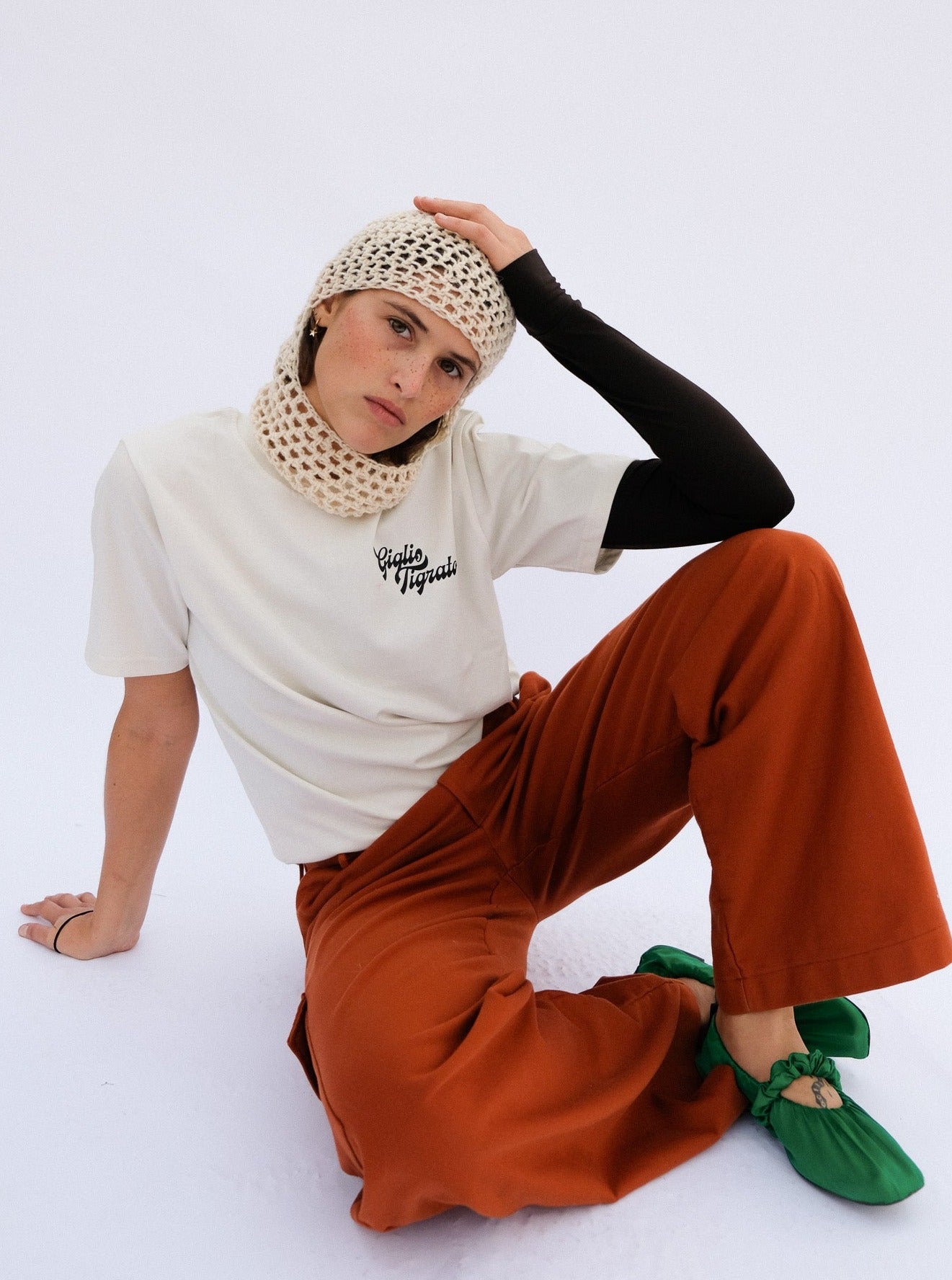 Giglio X Tabbinis Balaclava in Cream Wool