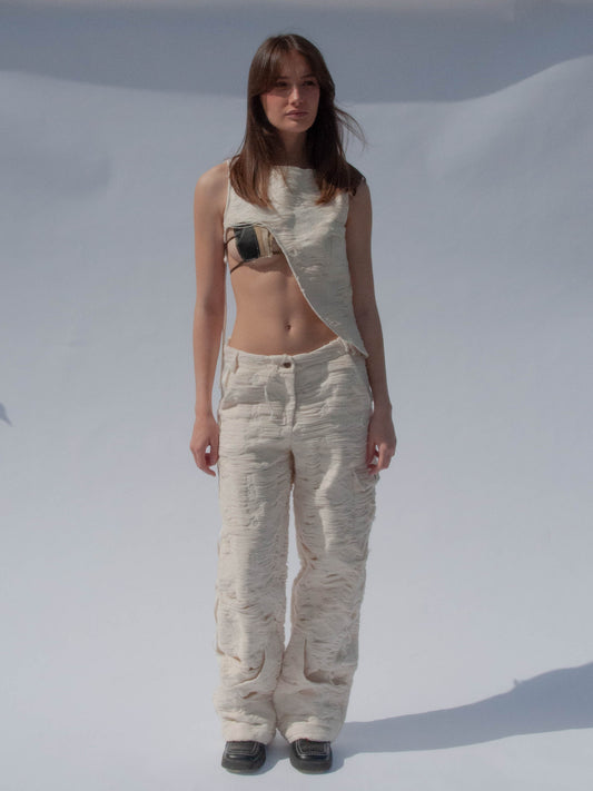 Trousers, front view, versatile, unisex, upcycled, cargo fit