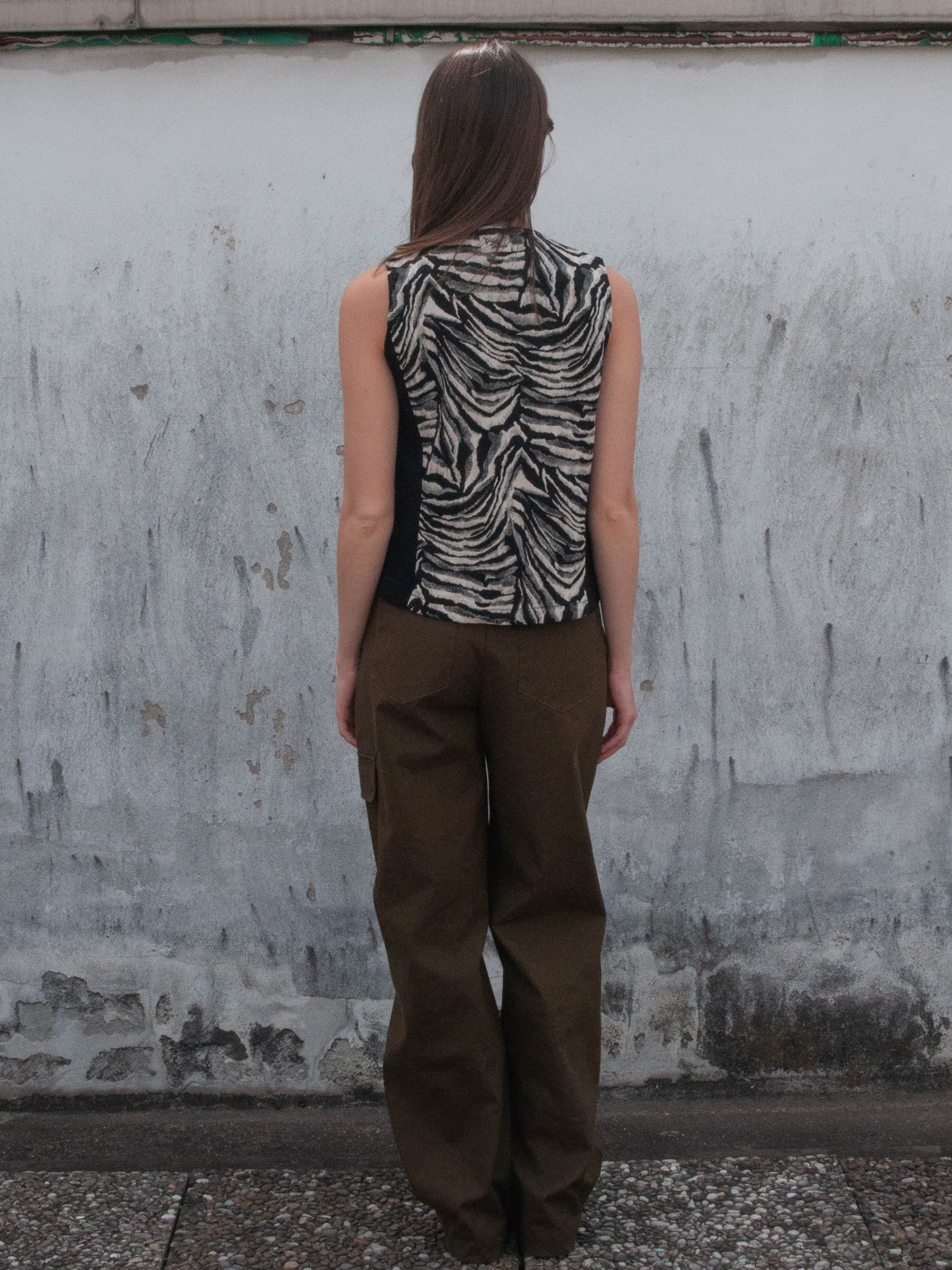 Trousers, back view, versatile, unisex, upcycled, cargo fit
