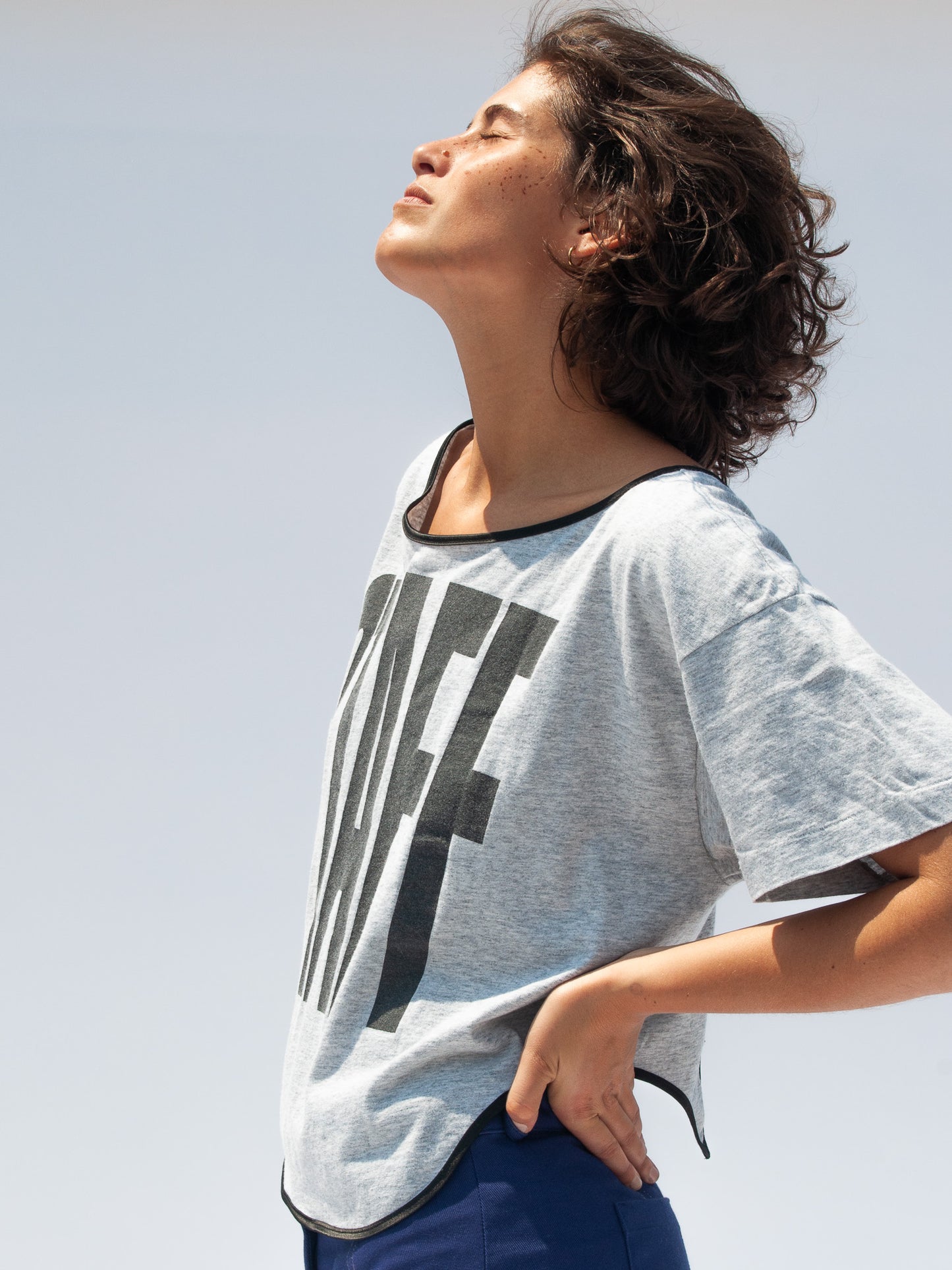 Street Style Cowgirl T-Shirt with Staff Print