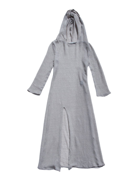 BOMBAY DRESS IN GREY MOHAIR MESH