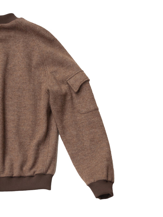 CHICAGO PULLOVER IN BROWN WOOL