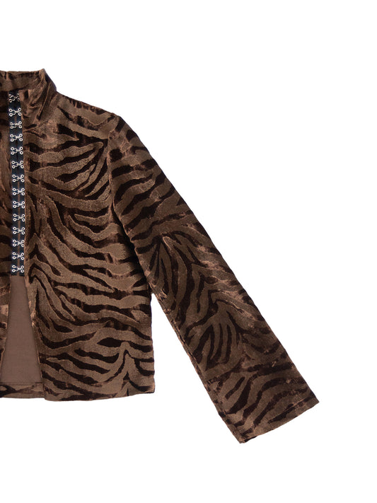 FAROE TOP IN TIGER SILK VELVET