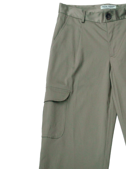 MICHIGAN TROUSERS IN SAGE GREEN COTTON