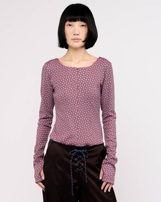 Item 26-0027 / Sade Top I (Bluette Pois)