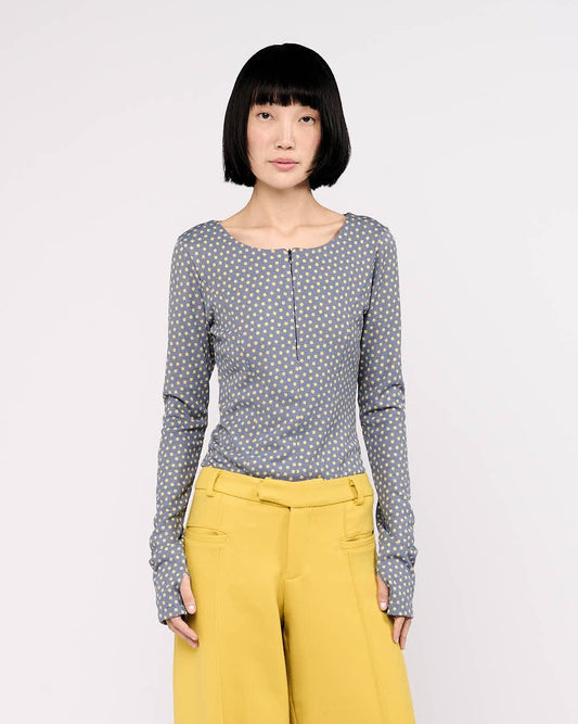 Item 26-0027 / Sade Top II (Yellow Pois)