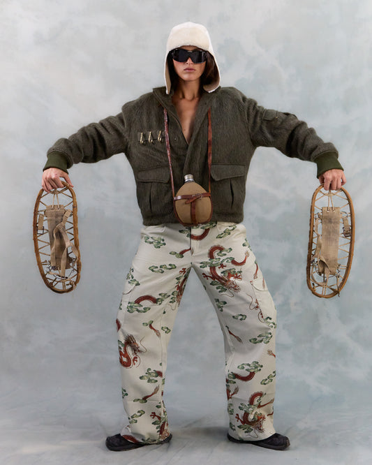 MICHIGAN TROUSERS IN DRAGON PRINTED COTTON